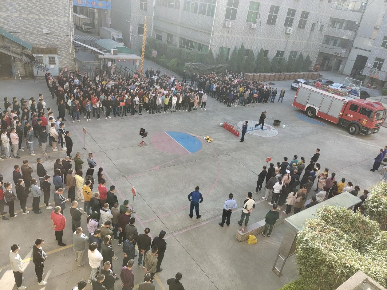 泰亚鞋业开展119消防宣传月消防演习工作